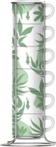 Bialetti Primavera Σετ 6 φλιτζανιών espresso με βάση - Πράσινο
