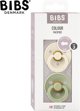 BIBS COLOUR 2-PACK IVORY & SAGE L Πιπίλα Καταπραϋντική από Καουτσούκ Hevea
