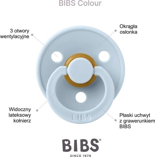 BIBS COLOUR 2-PACK IVORY & SAGE L Πιπίλα Καταπραϋντική από Καουτσούκ Hevea