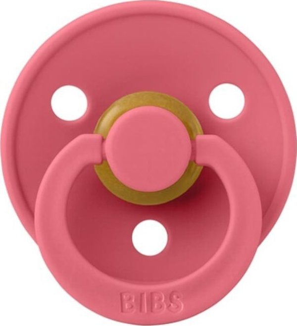 BIBS COLOUR ANATOMICAL CORAL M Ορθοδοντική πιπίλα από καουτσούκ Hevea