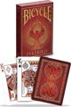 Bicycle Κάρτες Fyrebird - Τράπουλα Poker με Σχέδιο Φωτιάς και Χρυσές Λεπτομέρειες