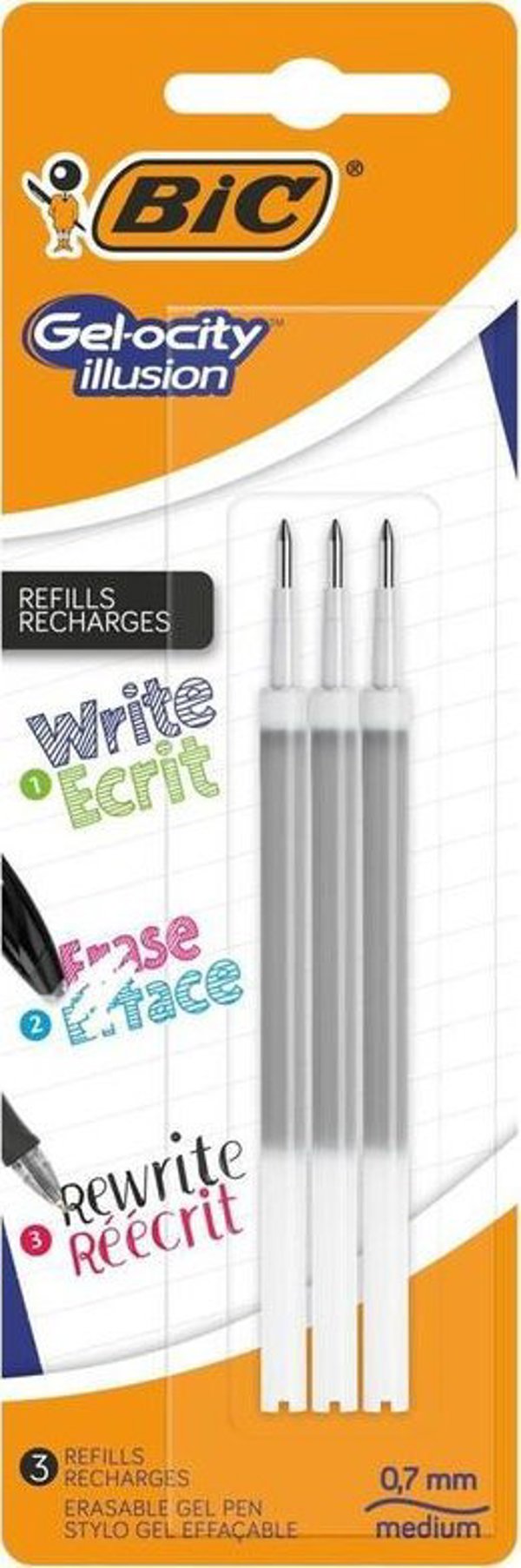 3Doodler BIC Gel-ocity Illusion μαύρο 3τμχ