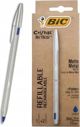 Στυλό Bic Cristal Re'new Metal μπλε + 2 ανταλλακτικά (405477)