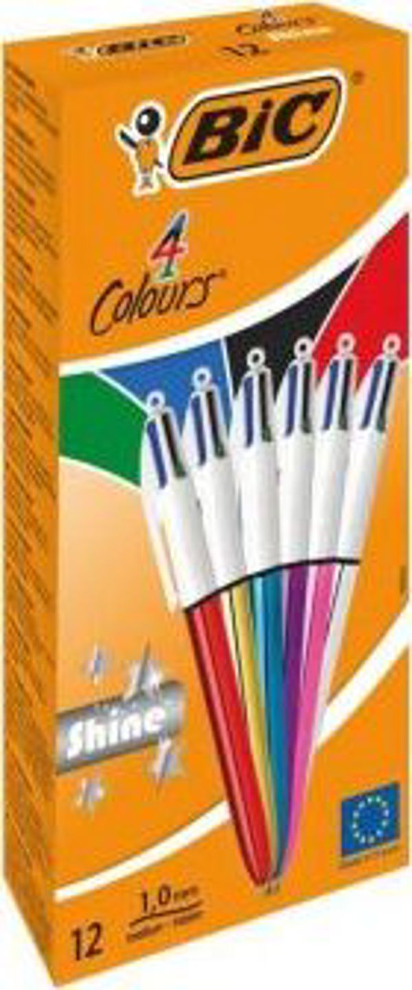 Bic Στυλό 4 Χρώματα Shine (12τμχ) BIC