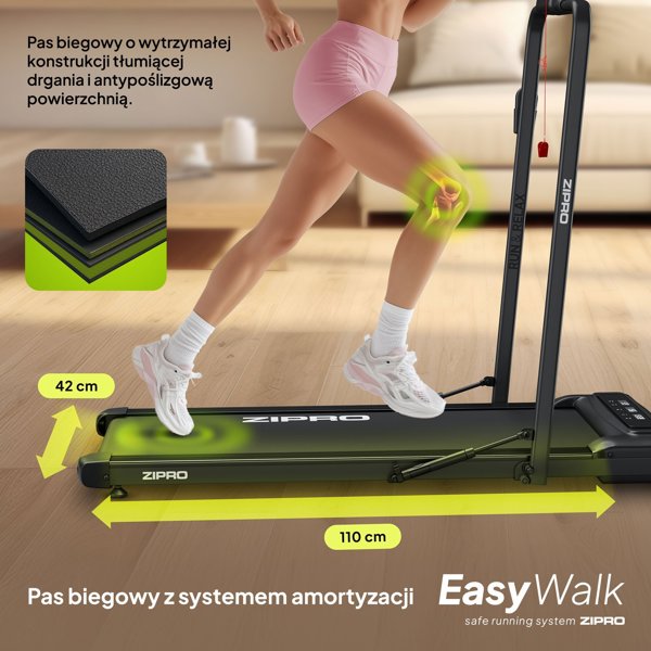 Ηλεκτρικός Διάδρομος Zipro Newlite Air, WalkingPad για Περπάτημα και Τζόκινγκ, 1-6 χλμ/ώρα