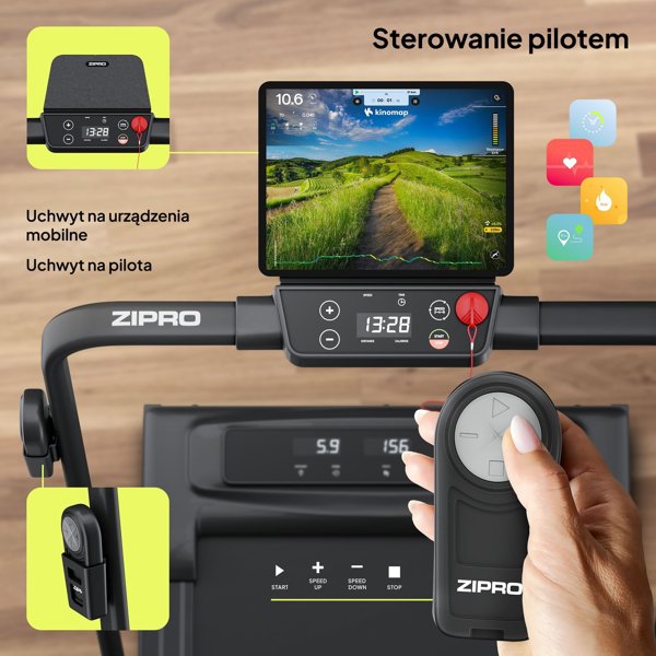 Ηλεκτρικός Διάδρομος Zipro Newlite Air, WalkingPad για Περπάτημα και Τζόκινγκ, 1-6 χλμ/ώρα