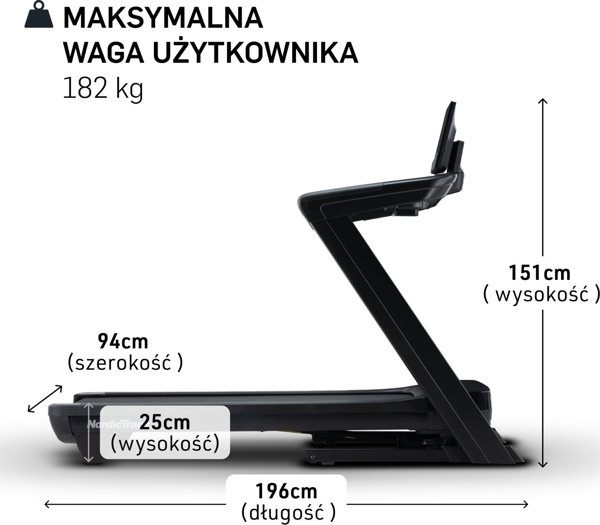 Bieznia elektryczna NordicTrack commercial 1250 z dotykowym wyswietlaczem