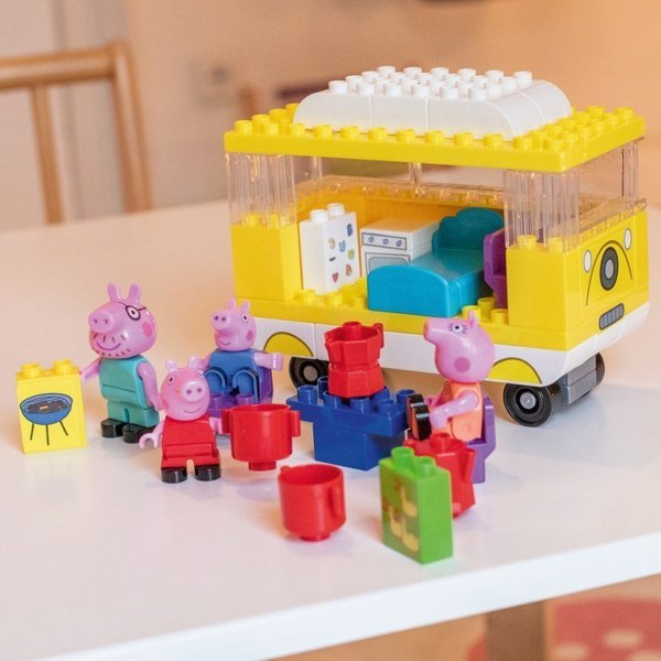 Big BIG Kamper Klocki Swinka Peppa Bloxx 54 el + 4 figurki