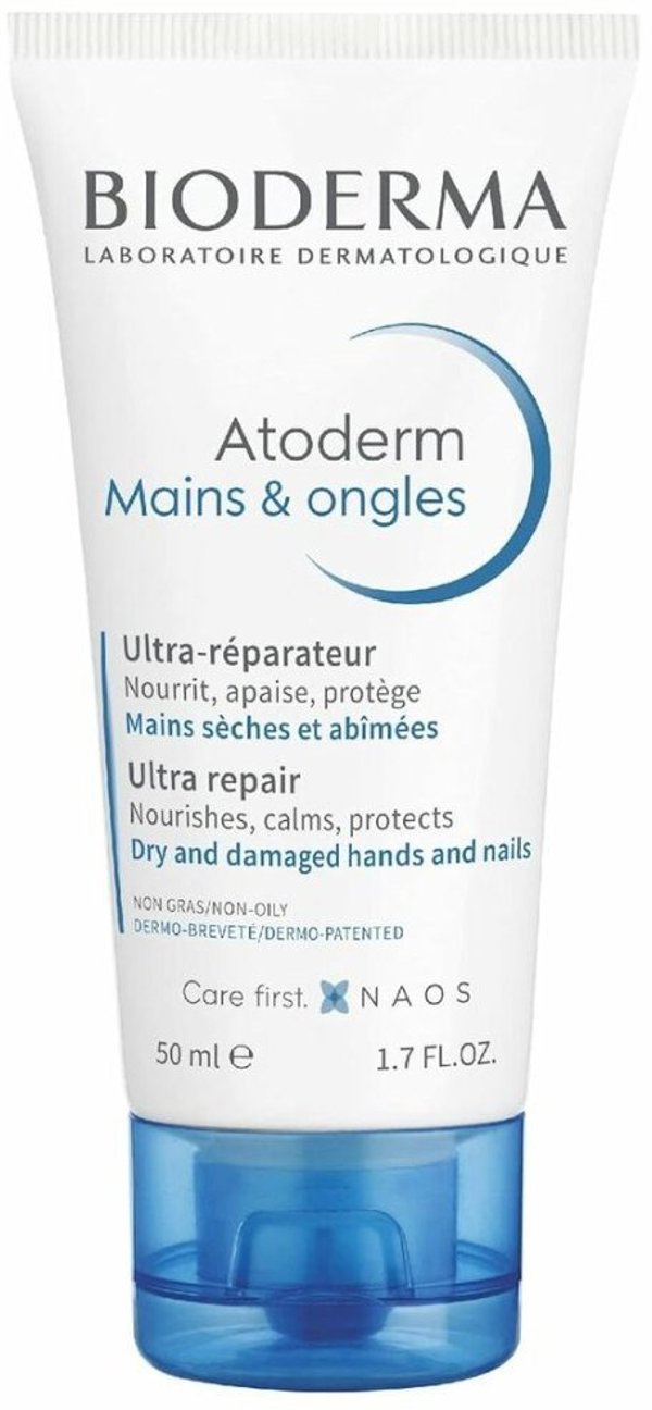 Bioderma Atoderm Mains & Ongles Θρεπτική κρέμα χεριών, 50 ml
