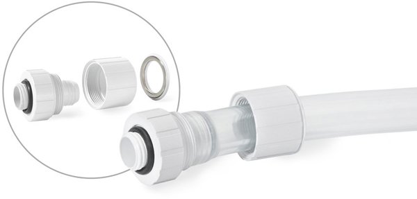 Bitspower Artemis Αντάπτορας G1/4" Αρσενικό σε 16/10mm, Περιστρεφόμενος - Arctic White