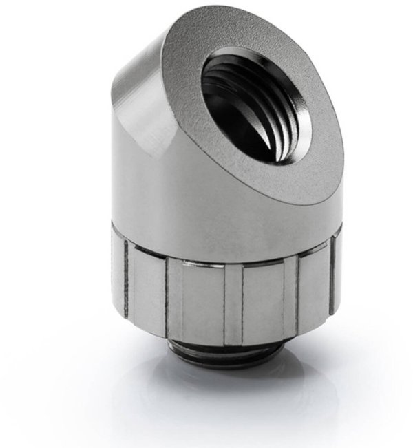 Bitspower Artemis 45 Grad Fitting - drehbar, platinum grau