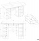 4HouseDesign Σετ Γραφείου KUBA & DRIFT, Λευκό Χρώμα