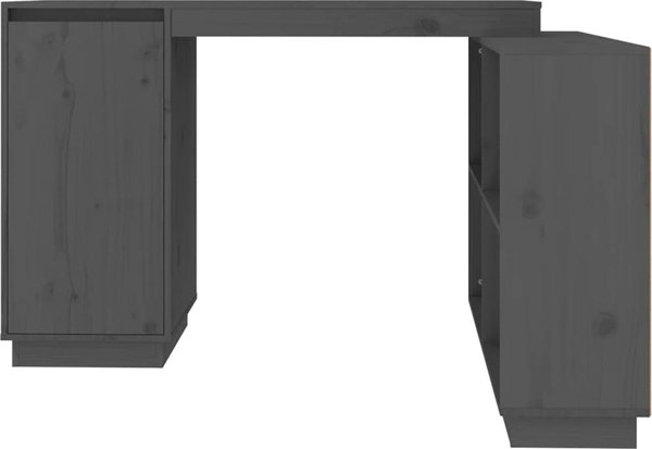 Biurko vidaXL Biurko, szare, 110x50x75 cm, lite drewno sosnowe
