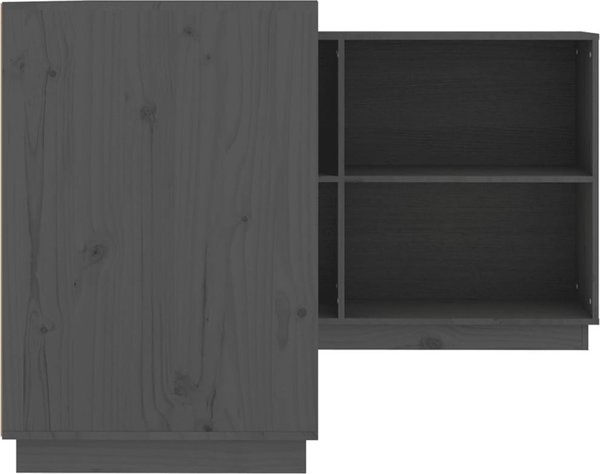 Biurko vidaXL Biurko, szare, 110x50x75 cm, lite drewno sosnowe