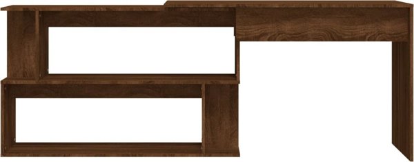 Γωνιακό γραφείο vidaXL, καφέ δρυς, 200x50x76 cm