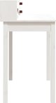 Biurko vidaXL biale, 110x50x93 cm, lite drewno sosnowe