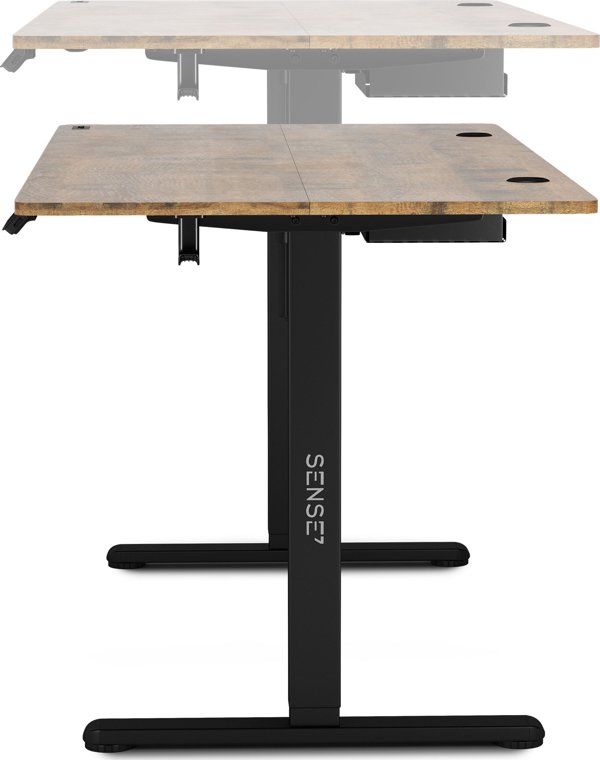 SENSE7 Nojo Γραφείο 140x70 cm, Χρώμα Wenge & Μαύρη Δρυς