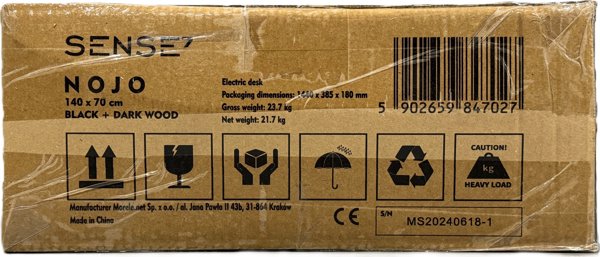 SENSE7 Nojo Γραφείο 140x70 cm, Χρώμα Wenge & Μαύρη Δρυς