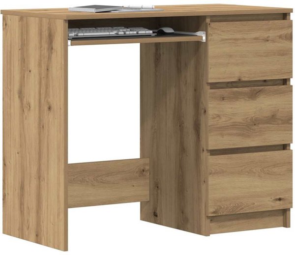 Γραφείο vidaXL Artisan από Μασίφ Ξύλο Δρυός, 90x45x76 εκ.