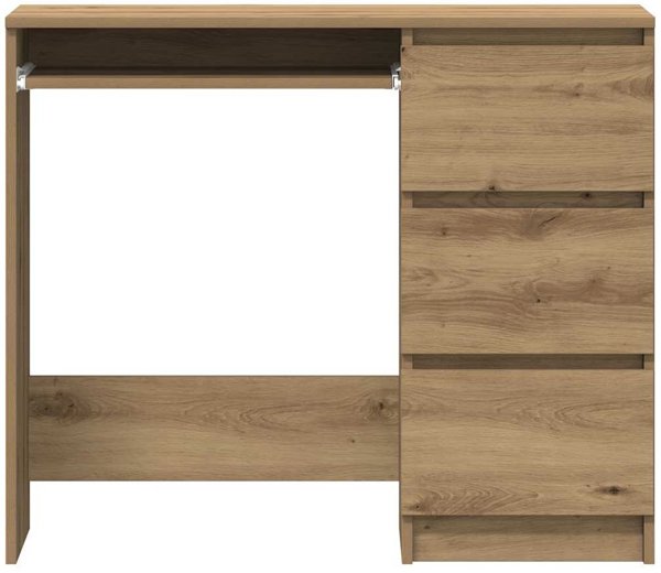 Γραφείο vidaXL Artisan από Μασίφ Ξύλο Δρυός, 90x45x76 εκ.