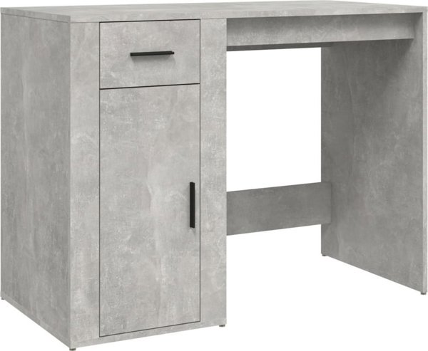Biurko vidaXL biurko szarosc betonu 100x49x75 cm material drewnopochodny