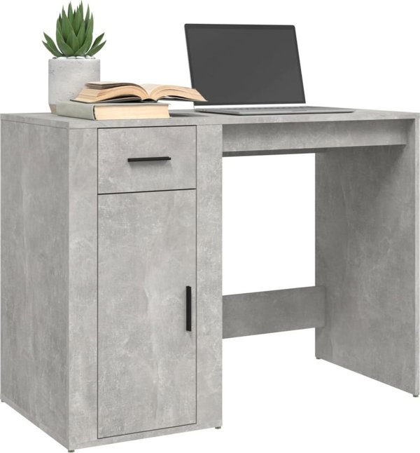 Biurko vidaXL biurko szarosc betonu 100x49x75 cm material drewnopochodny