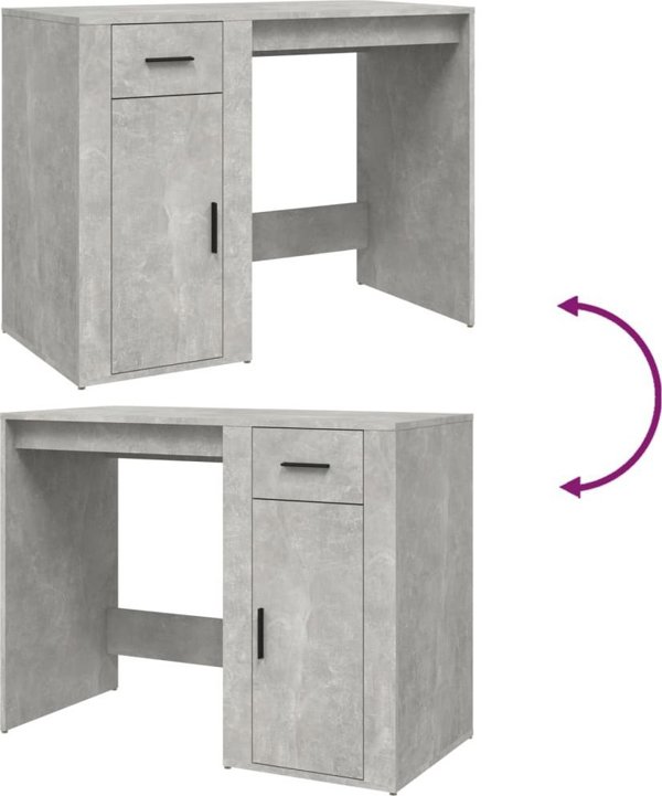 Biurko vidaXL biurko szarosc betonu 100x49x75 cm material drewnopochodny