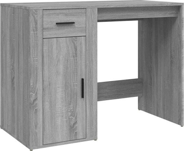 vidaXL Γραφείο, γκρι δρυς Sonoma, 100x49x75 εκ., ξύλινο υλικό