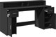 Biurko vidaXL με φωτισμό LED, μαύρο, 160x55x91 cm