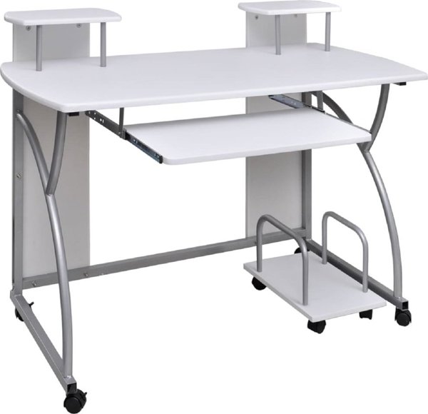 vidaXL Γραφείο Λευκό 110x52 cm