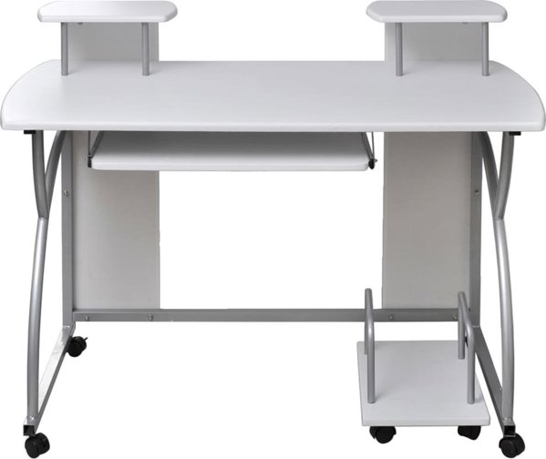vidaXL Γραφείο Λευκό 110x52 cm