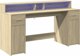 vidaXL Γραφείο με φωτισμό LED, δρυς σονόμα, 160x55x91 εκ.
