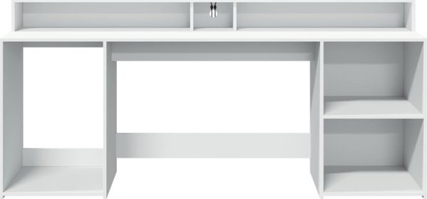 Γραφείο vidaXL με φωτισμό LED, λευκό, 200x55x91 cm