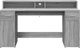 Biurko vidaXL Biurko z podswietleniem LED szary dab sonoma 160x55x91 cm