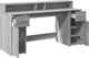 Biurko vidaXL Biurko z podswietleniem LED szary dab sonoma 160x55x91 cm