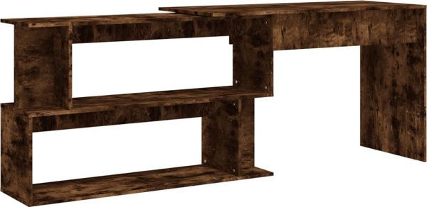 vidaXL Γραφείο Γωνιακό, Καπνιστό Δρυς, 200x50x76 εκ.