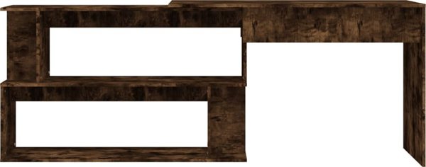 vidaXL Γραφείο Γωνιακό, Καπνιστό Δρυς, 200x50x76 εκ.
