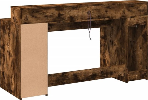 Γραφείο με φωτισμό LED σε απόχρωση przydymiony dab 160x55x91 cm