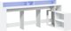 vidaXL Γραφείο με φωτισμό LED, λευκό, 200x104x91 εκ.