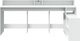 vidaXL Γραφείο με φωτισμό LED, λευκό, 200x104x91 εκ.