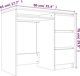 Biurko vidaXL Szare 90 cm x 45 cm