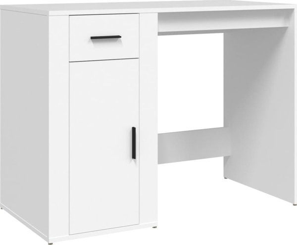 vidaXL Γραφείο, λευκό, 100x49x75 εκ, από υλικό ξυλοκατασκευής