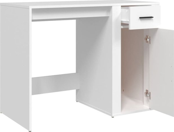 vidaXL Γραφείο, λευκό, 100x49x75 εκ, από υλικό ξυλοκατασκευής