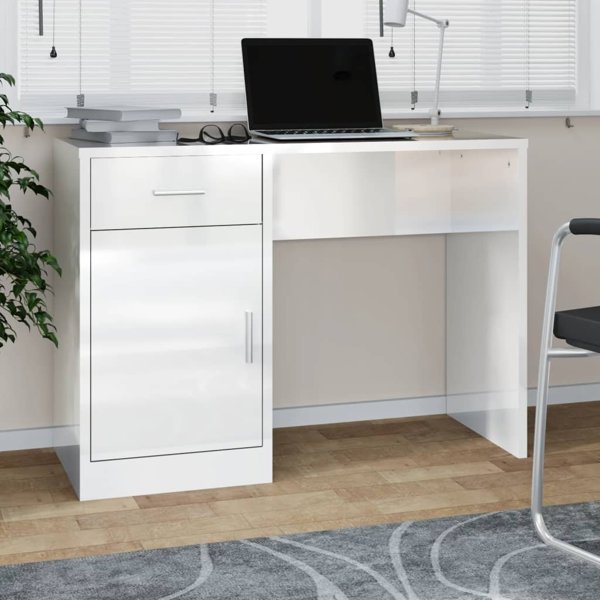 vidaXL Γραφείο Λευκό 100 cm x 40 cm
