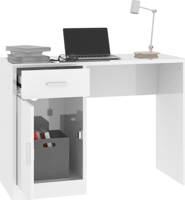 vidaXL Γραφείο Λευκό 100 cm x 40 cm