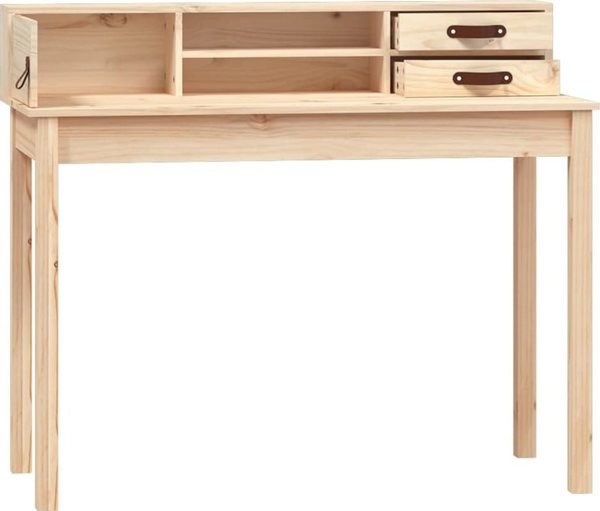 Biurko vidaXL Biurko, 110x50x93 cm, lite drewno sosnowe