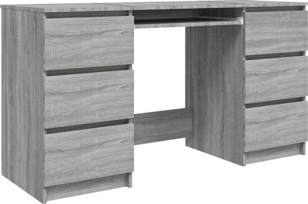 Biurko vidaXL Szare 140 cm x 50 cm
