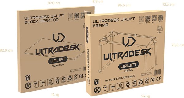 Ultradesk Uplift Ηλεκτρικά Ρυθμιζόμενο Γραφείο 160x75cm, 74-116cm, με Επιφάνεια XXL για Ποντίκι