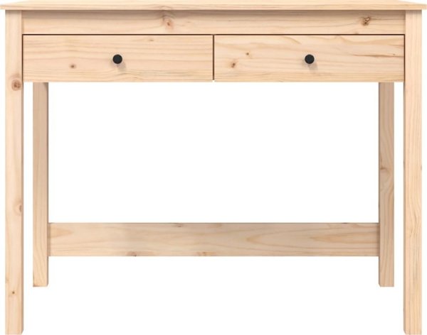 Biurko vidaXL Biurko z szufladami, 100x50x78 cm, lite drewno sosnowe