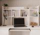 4HouseDesign Σετ Γραφείου KUBA + DRIFT ZES, Άσπρο/Μπλε Χρώμα